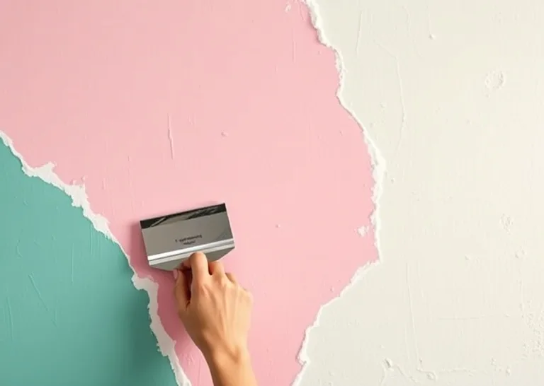 Application d'un enduit décoratif à la lisseuse sur un mur