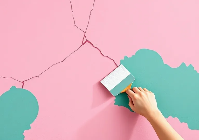 Ponçage et rebouchage des fissures avant mise en peinture